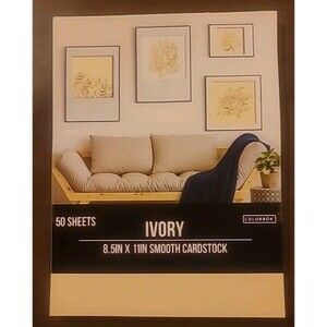 Colorbok 20lb Smooth Cardstock 8.5"X11" 50/Pkg-Craft, IVORY